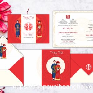 Thiệp mời cưới đẹp HHY-9350