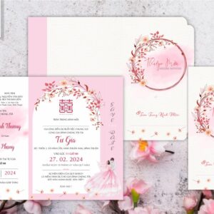 Thiệp cưới gấp 3