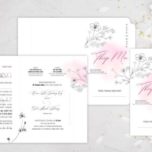 Thiệp cưới 1 lá