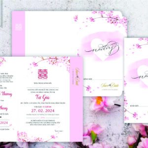 Thiệp cưới gấp 3