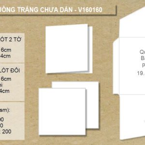Phôi thiệp trắng V160160