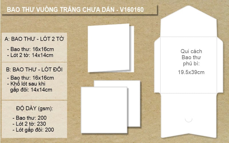 V160160chuadan Phôi thiệp trắng V160160
