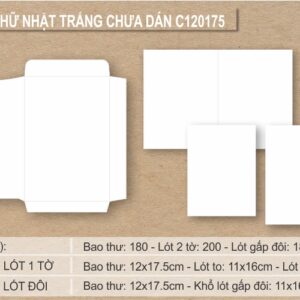 Phôi thiệp trắng C120175
