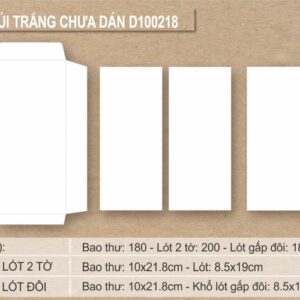 Phôi thiệp trắng D100218