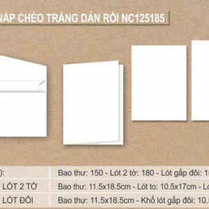 Phôi thiệp trắng NC115185 % nc115X185dan