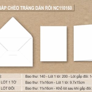 Phôi thiệp trắng NC110160 % nc11X16dan