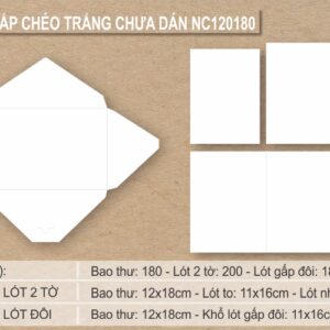 Phôi thiệp trắng NC120180