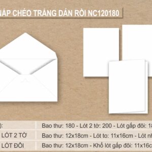 Phôi thiệp trắng NC120180 % nc12X18dan