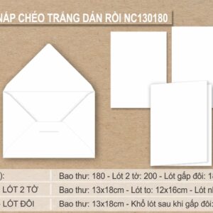 Phôi thiệp cưới trắng NC130180 % nc13X18dan