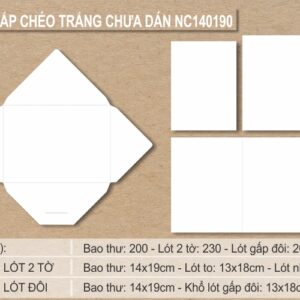 Phôi thiệp trắng NC140190