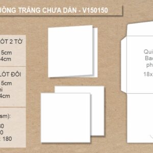 Phôi thiệp trắng V150150