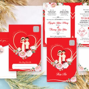 Mẫu thiệp báo hỷ online HHY-C9255