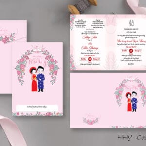 Mẫu thiệp cưới đẹp HHY-9289h