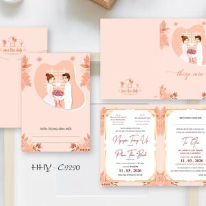 In thiệp cưới giá rẻ HHY-9291