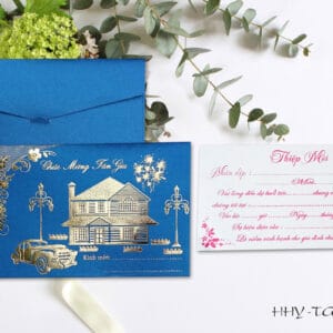 Thiệp tân gia nhà mới HHY-TG02 % TG02 XANH DUONG 1