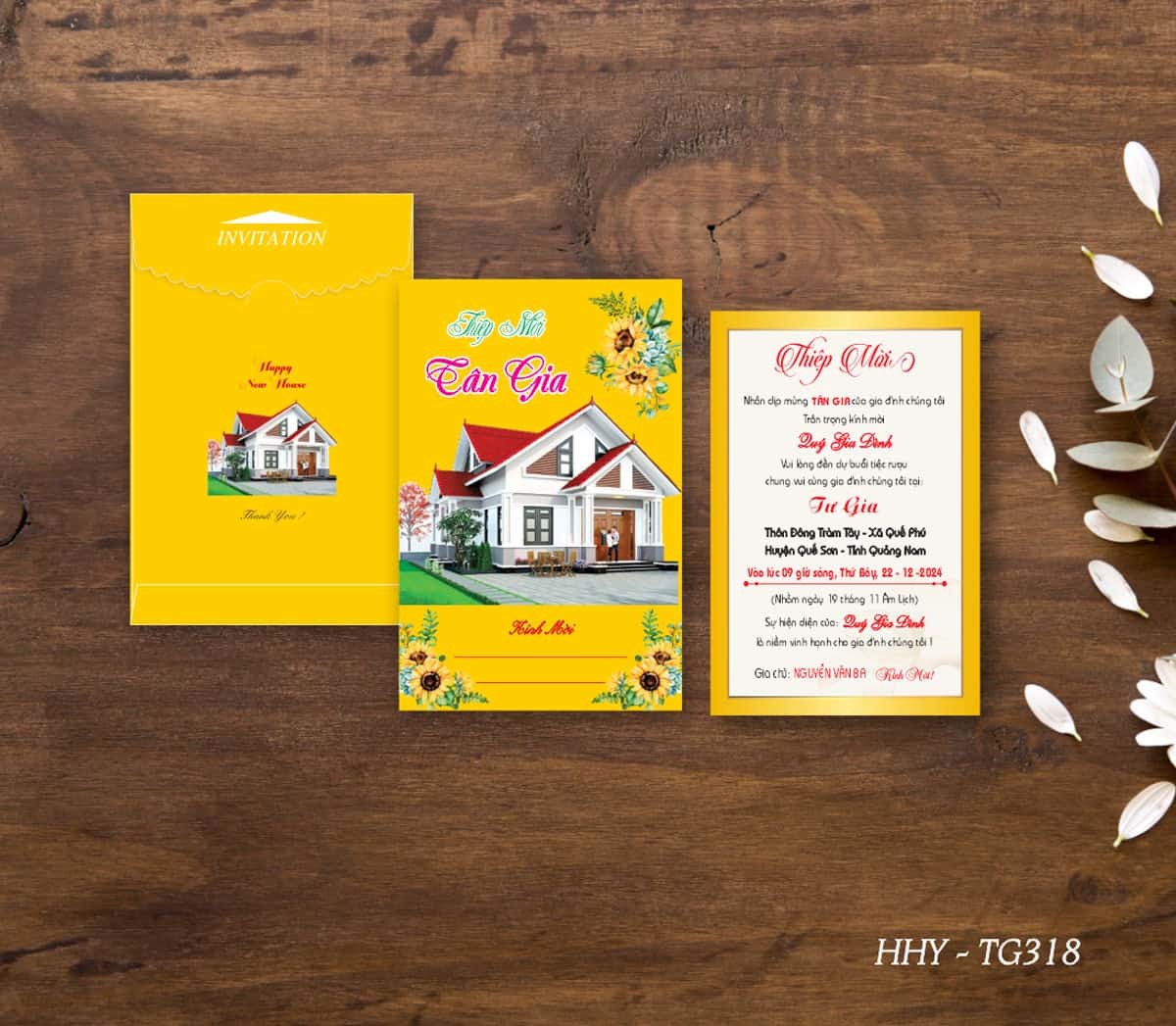 Phoi thiep cuoi cao cap Hoang Hai Yen Thiệp tân gia HHY-318