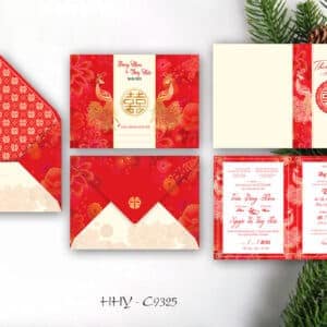 thiệp cưới đỏ