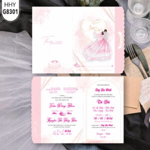 Mẫu thiệp cưới đẹp HHY-8301