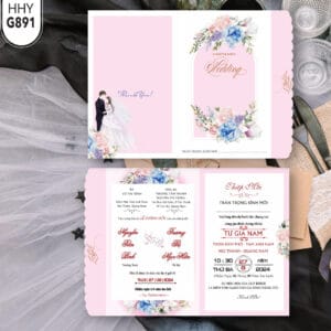 Mẫu thiệp cưới đẹp HHY-891