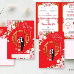 Mẫu thiệp cưới nhà trai HHY-C9241