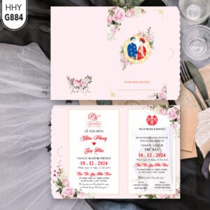 Thiệp cưới đẹp HHY-884